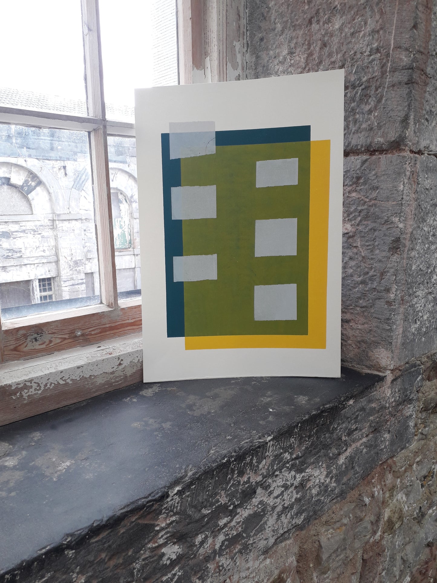 Original Print - Offset Colour Yellow & Teal