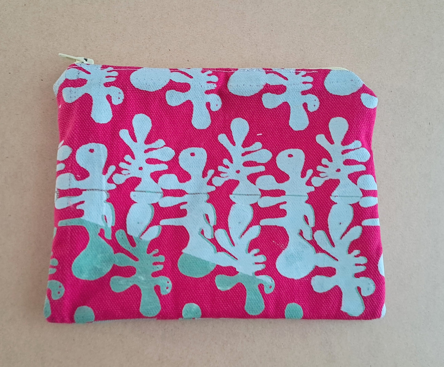 Hand Silk Screen Print Pouch