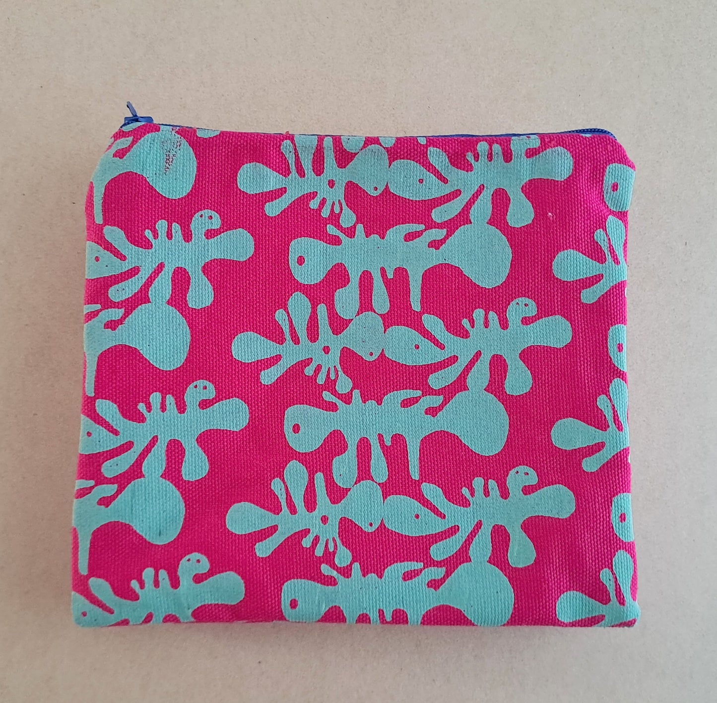 Hand Silk Screen Print Pouch