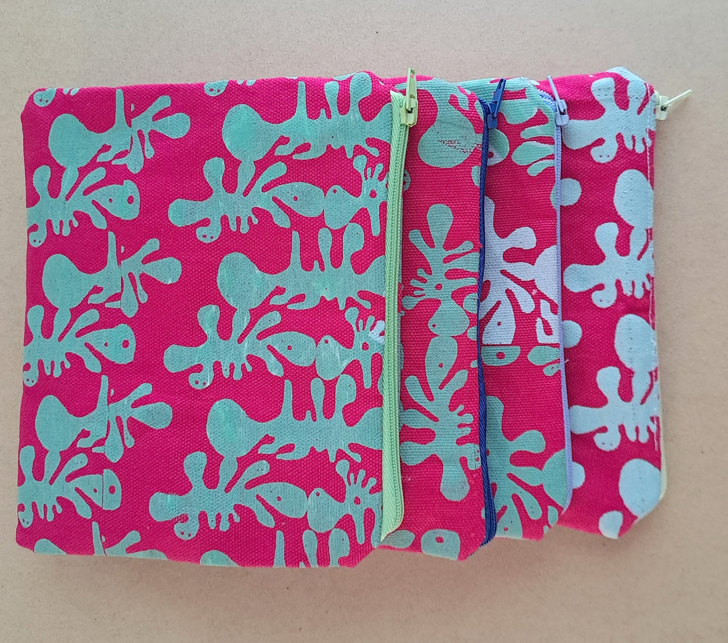 Hand Silk Screen Print Pouch